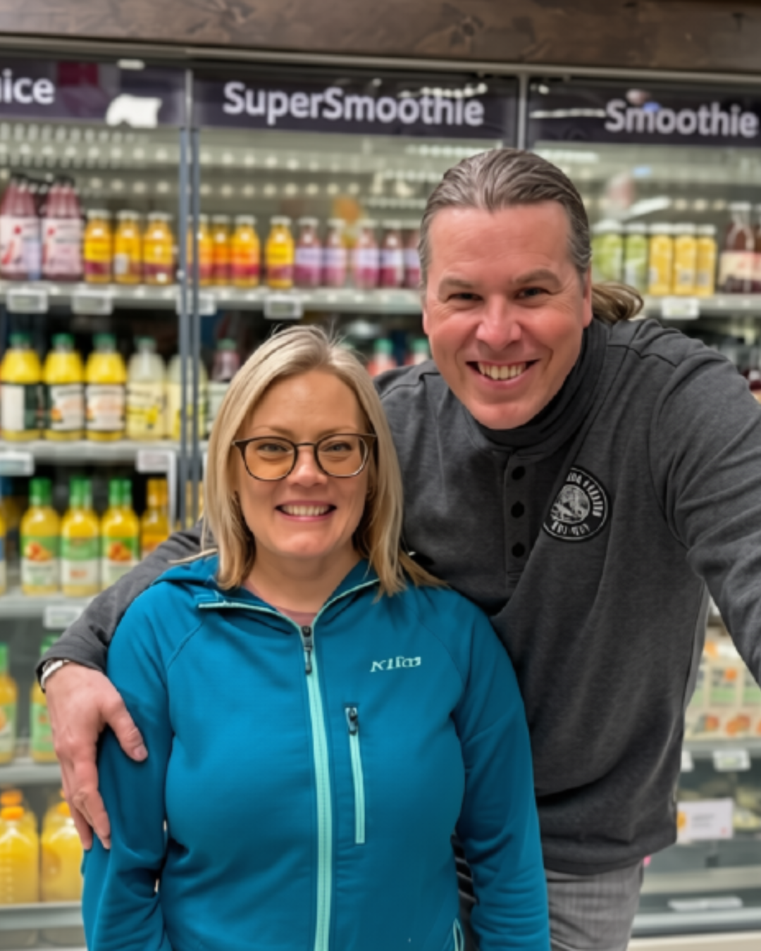 Grete Tuven and Nils Wikberg in the store in Hemavan